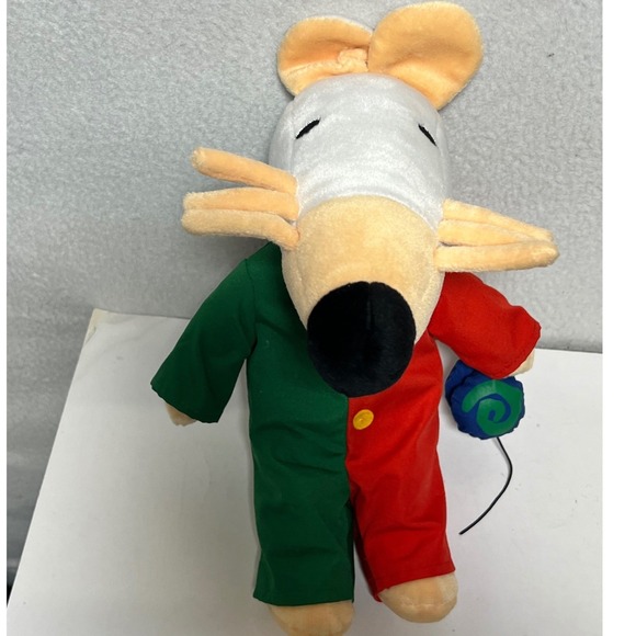Vintage Maisy Mouse Plush Stuffed Animal Green Red YoYo 13" nostalgic not Tested - Picture 11 of 15